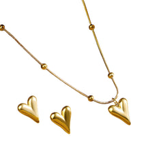 Heart Pendant and Earrings