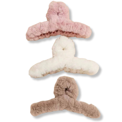 Plush Fur Hair Clip