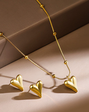 Heart Pendant and Earrings