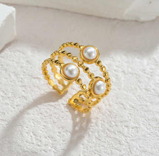 Double Stone Adjustable Ring