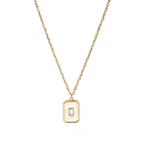 White Square Locket