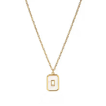 White Square Locket