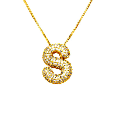 S Bubble Necklace