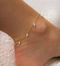 White Stone Anklet