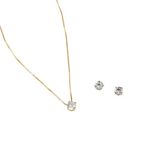 Mini Stone Pendant & Studs
