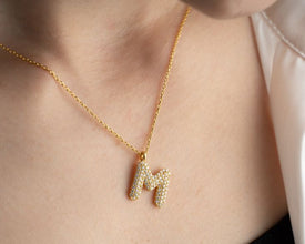 M Bubble Necklace